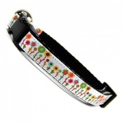 Mary Cat Collar with Pretty Flowers All In A Row